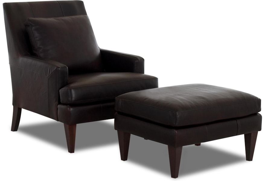 White Accent Chair With Ottoman - Propercase